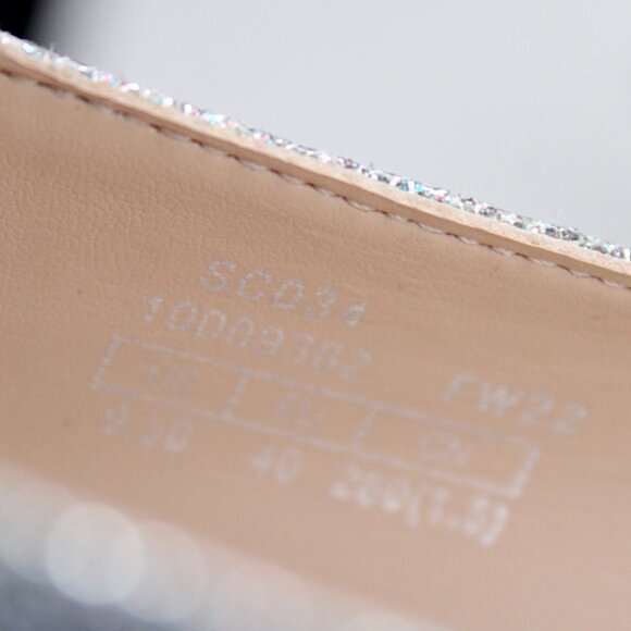 Stuart Weitzman Silver Leigh Metallic Stiletto Pointy Toe Pumps Size 9.5 - Picture 8 of 8